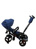 Tricicleta  L-Sun SL02, cu pozitie de somn, scaun rotativ si muzica distractiva, culoare albastru