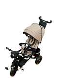 Tricicleta  +8 luni evolutiva, cu pozitie de somn, scaun rotativ si muzica distractiva, culoare BEJ