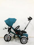 Tricicleta L-Sun SL03, cu pozitie de somn, scaun rotativ si muzica distractiva,roti cauciuc,  culoare TURCOAZ, BBD5199T