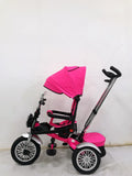 Tricicleta  5199TR, cu pozitie de somn, scaun rotativ si muzica distractiva, ROZ