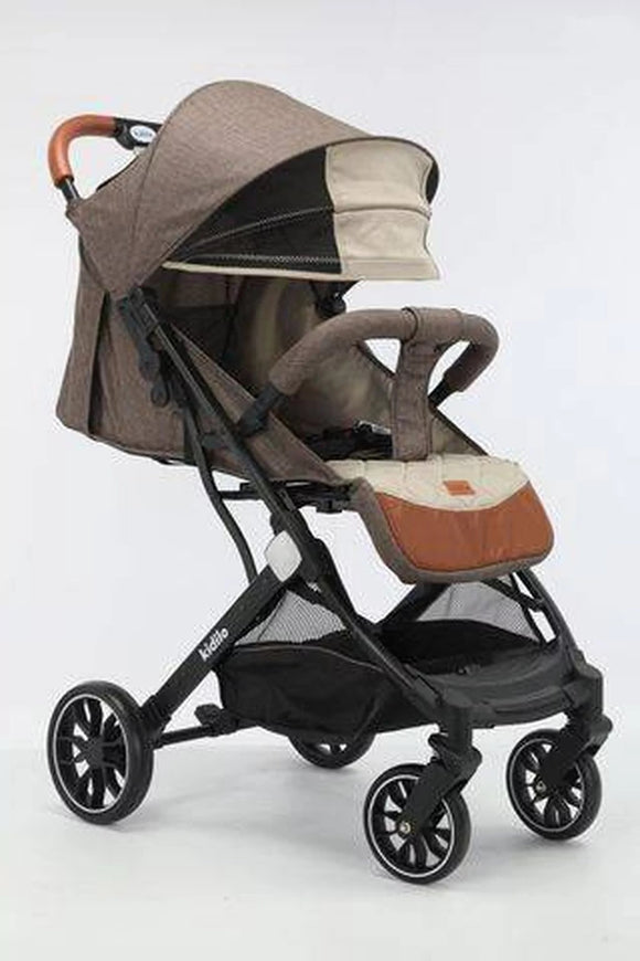 Carucior sport cu inchidere tip troler, copertina extra, pentru avion,culoare maro GGBK8CT