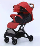 Carucior sport cu inchidere tip troler, copertina extra, pentru avion,culoare ROSU GGBK8CT