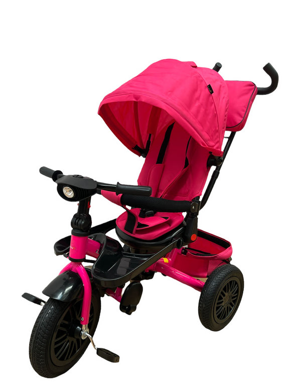 Tricicleta cu roti cauciuc,  pozitie de somn, scaun rotativ si muzica distractiva, ROZ 6088TR ,