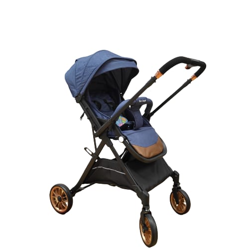 Carucior Sport tip troller cu maner reversibil si pozitie somn generoasa, ALBASTRU