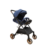 Carucior Sport tip troller cu maner reversibil si pozitie somn generoasa, ALBASTRU