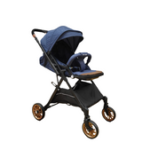 Carucior Sport tip troller cu maner reversibil si pozitie somn generoasa, ALBASTRU