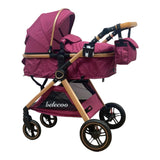Carucior model 2 in 1 Belecoo XID, reversibil ,cu pliere compacta, 0-36 luni, BBDXIDM
