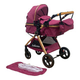 Carucior model 2 in 1 Belecoo XID, reversibil ,cu pliere compacta, 0-36 luni, BBDXIDM